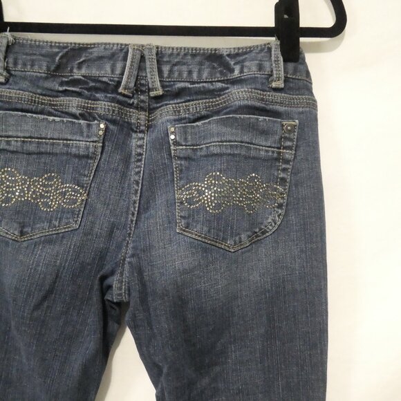 AEROPOSTALE - Railey Skinny Flare - Curvy | size 7/8 long | Faded Blue Denim - Picture 12 of 16